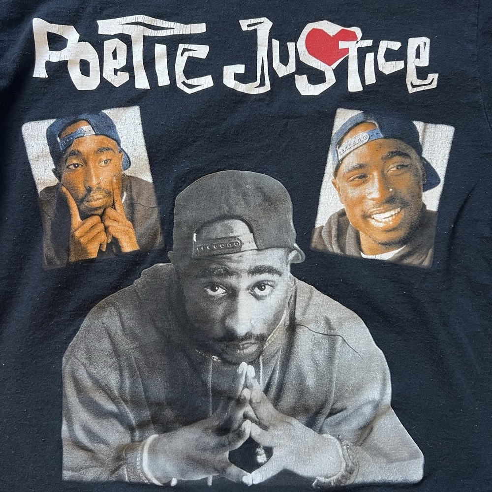 Poetic Justice Tupac Shakur Graphic T‎ Shirt Size Small Black Chemistry Modern